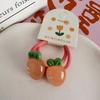 Paquete de 2 tarjetas con adorables anillos de pelo de animales para niños, suaves, muy elásticos, sin dañar el cabello, color gelatina, cuerda para atar para bebés.