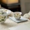 Taza de Té de Cerámica Gardenia Pura Miyan Pintada a Mano Taza de Té Fina de Cerámica Hecha a Mano Taza Especial para Damas Taza de Maestro Taza Individual