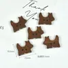 Botones de Hueso de Viruta de Madera de Dibujos Animados Lindos, Cuentas para Pulsera, Collar, Cadena de Teléfono Móvil, Colgante, Accesorios de Joyería para Tocados