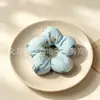 Elásticos de Cabelo de Algodão Cheios de Flores DIY Cordas de Cabelo Simples Fofas para Crianças Faixas de Cabelo Atacado Direto do Fabricante
