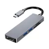 Estación de Acoplamiento Cinco en Uno Typec a HDMI Lector de Tarjetas Extensor USB Hub Estación de Acoplamiento Cinco en Uno
