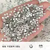 Leque de Diamante Ab King com Diamantes Redondos Planos Brancos Transparentes, Strass de Vidro Iridescentes Brilhantes para Decorações de Nail Art