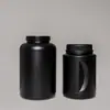 Balde Plástico Preto de 500ml 1000ml 2 Litros para Pó de Proteína, Recipiente para Pó de Grãos, Balde Portátil para Leite em Pó de Cabra