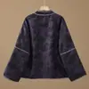 Chaqueta Cálida de Algodón Elegante Estilo Chino para Madres de Mediana Edad Mujer 2025 Nuevo Estilo Invierno Chaqueta de Algodón Bordada para Mediana Edad y Personas Mayores