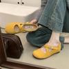 Zapatos franceses de punta estrecha con tacón bajo para mujer, primavera 2025, estilo francés, Mary Jane