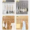 Gancho de aço inoxidável, sem necessidade de furar, gancho em forma de S anti-queda para banheiro, cozinha, armazenamento de guarda-roupa, gancho para pendurar roupas, gancho de fivela à prova de vento
