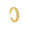 882 Anillo Ancho Esmerilado para Mujer de Gama Alta Plata de Ley S925 Nicho Personalizado Ins Lujo Ligero Diseño de Cristal Brillante Anillo de Plata