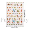 Pegatinas de Uñas Nuevas Transfronterizas ins Invierno Navidad Papá Noel Muñeco de Nieve Árbol de Navidad Pegatinas Adhesivas para Uñas