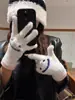 Guantes de Punto Versátiles para Invierno con Parches de Color Contrastante, Guantes Gruesos de Felpa sin Dedos para Mujer, Compatibles con Pantalla Táctil, Guantes con Dedos Separados, Estilo Ins