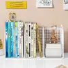 Estante de livros simples prateleira de mesa infantil combinação de prateleiras de livros para mesa de estudante simples moderna uso dormitório pequena estante de livros