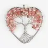 Amatista Verde Polvo Dorado Cristal Ágata Rojo Grava Multicolor Corazón Plateado Árbol de la Vida Colgante Cruz Amazónica Joyería de Comercio Exterior Transfronterizo