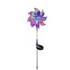 Luz de Moinho de Vento Solar Colorida LED, Luz Decorativa Fantasia de Jardim Sete Cores, Luz de Chão para Jardim à Prova d'Água para Exterior