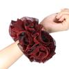 Nova Faixa de Cabelo Elástica com Design de Flor, Acessório de Cabelo Brilhante de Cor Única para Mulheres, Acessório de Cabeça com Flor de Cabelo Fq002 Estilo Fino