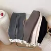 Leggings con forro polar para niñas, estilo otoño e invierno, pantalones exteriores de una sola pieza con forro polar grueso, pantalones cálidos de invierno para niños pequeños