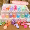 Mini Conejo Arena Líquida Llavero Dibujo Animado Muñeca Acrílica Colgante Lindo Arena Líquida Llavero Mochila Pequeño Regalo