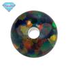 Huagang Gem Full Hole Esférico OPAL Imitação de Opala Gem Pedra Nua Redondo Bead Pingente Opala Sintética OP32
