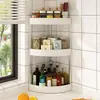 Estante Triángulo de Esquina Estantería Organizadora de Piso para Baño Estante de Esquina para Cocina Organizador de Gabinete de Almacenamiento junto a la Cama