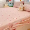 Falda de cama de gasa de doble capa de verano, pieza única, dormitorio estudiantil, cubierta de cama para las cuatro estaciones, sábana, protector de colchón de cobertura completa