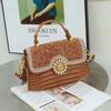 Bolso Nuevo Modelo 2024 Estampado de Serpiente Elegante Señoras de Mediana Edad Madre Marca de Lujo Ligero Mostrador Bolso para Viajes Transfronterizos