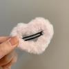 Furry bege simples Star BB clip ins menina outono e inverno pelúcia de cinco pontas estrela clipe lateral bonito acessórios de cabelo hairpin