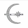 Hecheng deseja que o AliExpress venda transfronteiriça estrelas e lua micro-incrustado anel de diamante quebrado feminino anel fábrica outlet