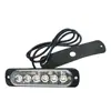 Luz de Rejilla Modificada para Coche 6LED Luz Decorativa Lateral Roja y Azul Luz de Advertencia Ultradelgada para Motocicleta Luz Estroboscópica Universal