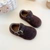 Sapatos Birkenstock Peluciados Emagrecedores para Meninas Outono/Inverno 2025 Novos Sapatos Versáteis para Meninos Estilo Coreano Mocassins Loafers Infantis
