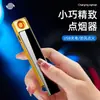 Encendedor Recargable Estilo Tiktok, Mini Portátil Regalo para Hombre, Encendedor Silencioso Creativo de Moda con Carga USB, A Prueba de Viento