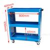 Carro de Herramientas Móvil Reparación Automotriz Doble Estante para Herramientas Multifuncional Taller Mantenimiento Resistente Tres Niveles Listo para Enviar Carrito Carro de Transporte