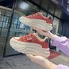 Zapatos Blancos de Suela Gruesa para Mujer, Nuevo Otoño 2026 Versátiles que Aumentan la Altura Zapatillas de Plataforma Casuales Hy906