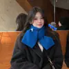 Bufanda de lana nueva estilo coreano de color liso para mujer, otoño e invierno, cálida, combinable, de moda, para estudiantes, de punto, para hombre.