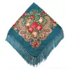 Estilo Étnico Retrô Franja Quadrado Primavera Verão Outono Inverno Baotou Bigode Lenço Boêmio Flor Comércio Exterior Lenço