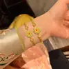 Pulsera con Hebilla de Seguridad Ruyi Cepillada Incrustada de Diamantes Nuevo Estilo Chino Lujo Ligero Nicho Joyería de Mano Exquisita para Mujeres