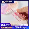 Clipe de cauda longa estilo ins de cor de gelatina transparente, clipe acrílico para documentos e provas, clipe pequeno de escritório, clipe de cristal, personalizável