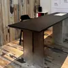 Pés de Mesa Acrílicos com Padrão de Pedra, Suporte Reto em T com Padrão de Pedra, Pés de Mesa Marrons Degradê Disponíveis