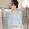 Conjunto de Dos Piezas de Cárdigan de Punto de Manga Larga de Lana y Camisola Zhengqite Clothing/Nueva Colección de Otoño Camisa de Aire Acondicionado