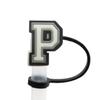 Série de letras pretas transfronteiriça tampa de silicone para poeira de canudo 8/10mm decoração de tampa de poeira de canudo atacado