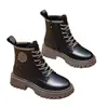 Botas Martin para Mujer para Uso en Exteriores, Nuevo Estilo Otoño/Invierno 2026, Forradas de Borrego, Cálidas, Gruesas, Botas de Motociclista Estilo Británico, Botines Delgados