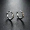 Brincos de Argola Cruzados de Zircônia Transfronteiriços para Homens, Brincos de Argola Lisos, Presilhas de Orelha de Raio, Pingentes de Orelha, Acessórios de Orelha para Mulheres, Amostra de Live do TikTok