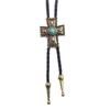 Cadena de Suéter Geométrica Turquesa Vintage Collar Largo Trenzado de Cuero Sintético Accesorio Unisex Otoño e Invierno