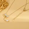 Colar com franja de pérola de água doce barroca, corrente elegante para clavícula, feminino, zircônia de alta qualidade, laço, colar para estudante, moda