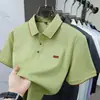Camisa Polo Hengyuanxiang 2026 Cor de Verão em Blocos de Cor com Manga Curta e Gola, Tamanho Grande Masculino, Camisa de Manga Curta para Pai