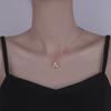 Moda Japonesa y Coreana Collar de Manzana de Plata de Ley 999 para Mujer Cadena para Clavícula Nueva Original de Navidad Nochebuena