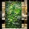 Decoración de pared de fondo anti-decoloración planta artificial pared pared de plantas verdes balcón flores falsas césped de plástico escaparate tienda decoración