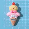 Cone dos desenhos animados fresco diy creme cola gancho de cabelo caseiro celular shell resina acessórios copo de água adesivo material de jóias