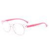 Nuevas Gafas Planas Redondas Lindas de Moda Color Gelatina para Niños Gafas Anti-Azul para Niños y Niñas Gafas de Protección Ocular para Aprender