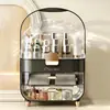Caja de almacenamiento de cosméticos de lujo, ligera y de gran capacidad, con sentido avanzado, a prueba de polvo, para mascarillas, lápices labiales y productos para el cuidado de la piel.
