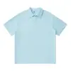 250g toque frio 10A Sorona Gola Polo Manga Curta Masculina Cor Sólida Versátil Camisa Promocional