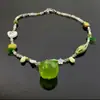 Collar de Cuentas Color Menta Dopamina Verde Manzana Verde de Verano para Mujer Estilo Chica Dulce del Bosque Cadena para Clavícula Linda Versátil