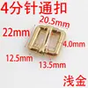 Hebilla de Aguja de 4 mm 12 mm Suministro de Guangzhou Hebilla de Aguja de Aleación Gancho de Aguja de Alambre Plano Chapado Ajustable Correa Accesorios para Equipaje